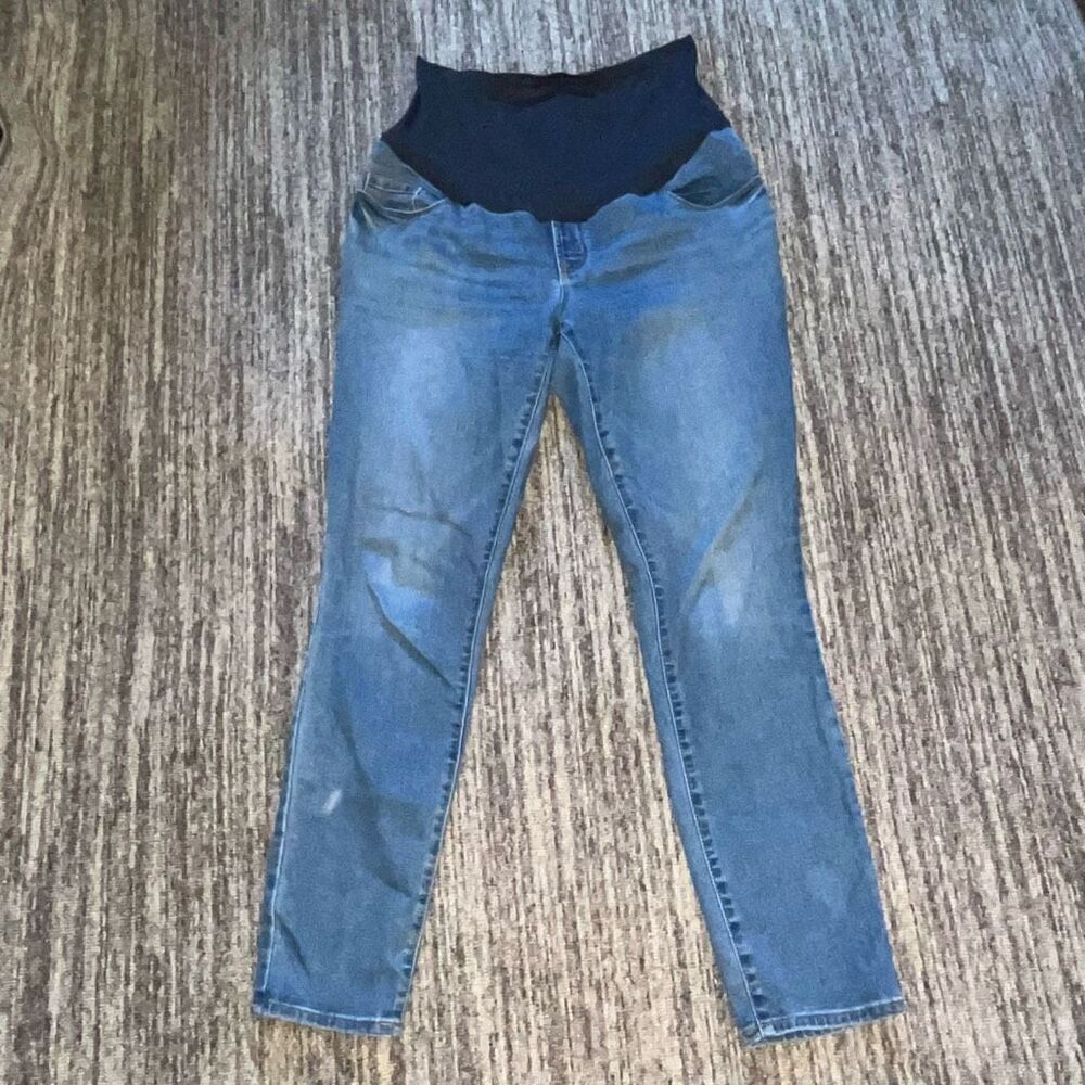 Old Navy Women’s Size 10 Full Panel Maternity Jeans Blue Medium Wash Denim